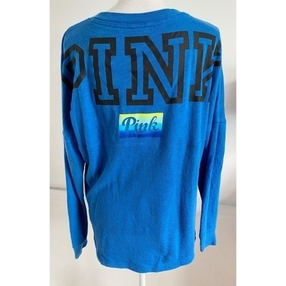 Pink Victorias Secret • Blue Black Crew Neck Sweatshirt - Picture 1 of 6